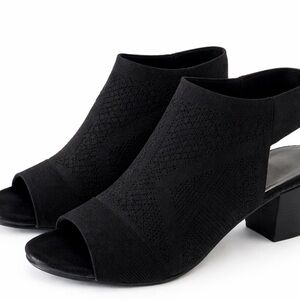 Elegant Black Women's Heeled Sandals